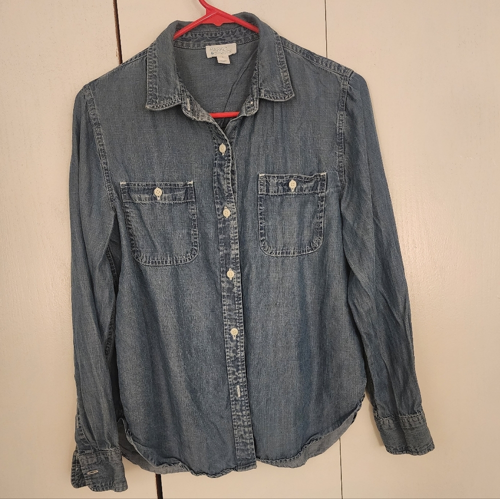 Market & Spruce Blue Denim Shirt
